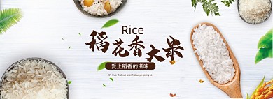 简约清新家居风格大米海报