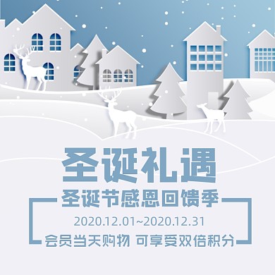 圣诞促销圣诞礼遇宣传海报