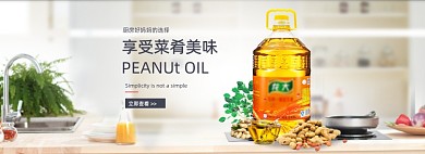 家居粮油风格淘宝菜油海报