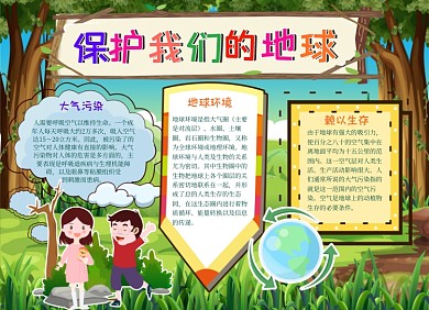 保护地球小报手抄报