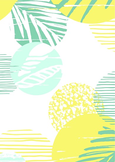 北欧现代简约抽象热带植物花卉装饰画