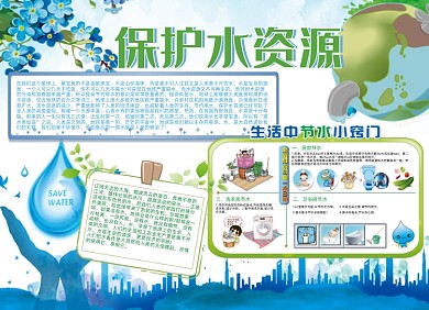 保护水资源手抄报小报