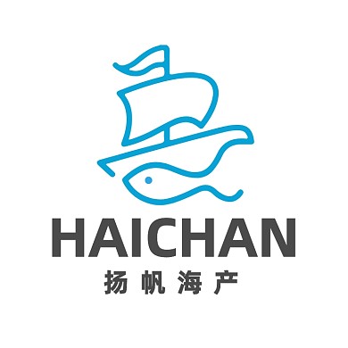 海鲜海产鱼帆船海运LOGO