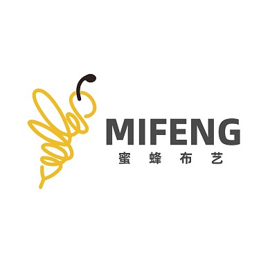 蜜蜂线条创意家纺LOGO标志VI