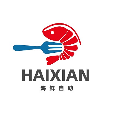 西餐厅大虾LOGO标志