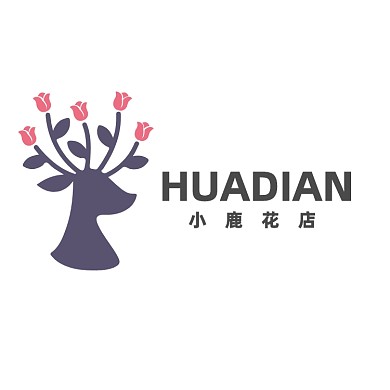 小鹿花店店LOGO标志
