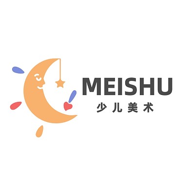 教育美术培训月亮LOGO
