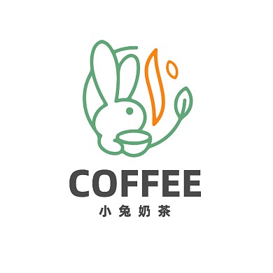小兔子奶茶店饮品店餐饮LOGO