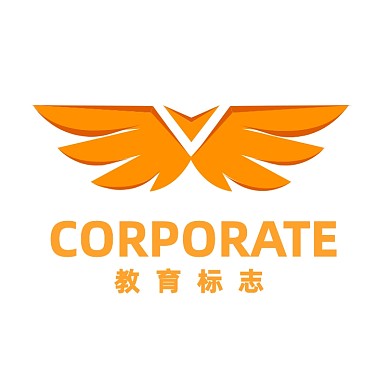 橙色教育翅膀梦想logo