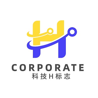 科技互联网商业简约字母h标志
