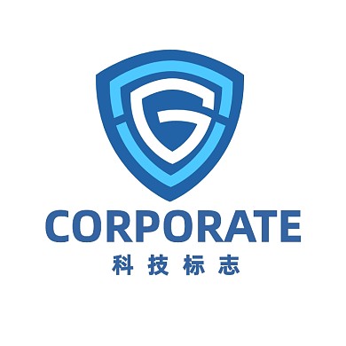 科技安全护盾盾牌字母g标志