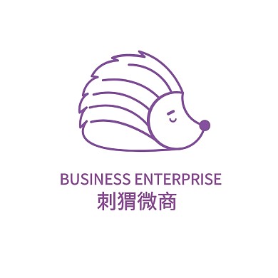 大气简约刺猬图形电商微商logo