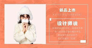设计师说女装针织毛衣设计说明海报