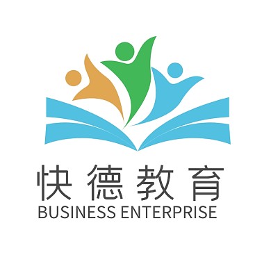 大气简约学生书本图形教育培训logo