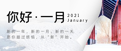 你好2021你好1月日签公众号首图