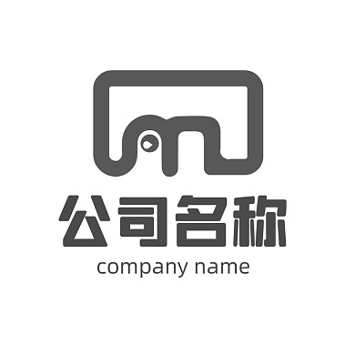 简约大象图案logo