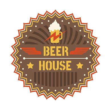 啤酒酒馆饮品复古简约标签不干胶