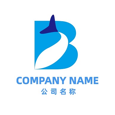 创意B字母鲸鱼LOGO