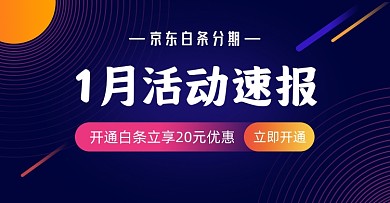 金融商务京东白条花呗分期付款横版海报
