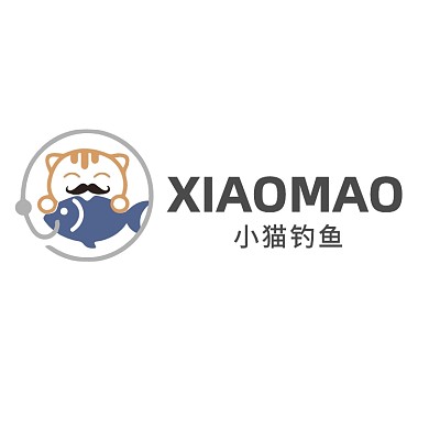 小猫钓鱼零食店海鲜店LOGO