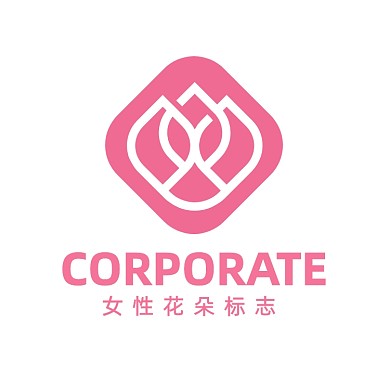 女性花朵美容美发logo