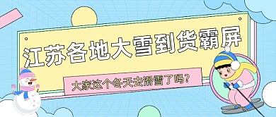 江苏各地大雪到货霸屏公众号首图