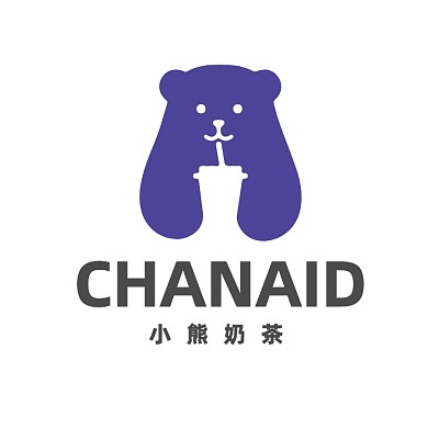 小熊奶茶店咖啡厅饮品店LOGO