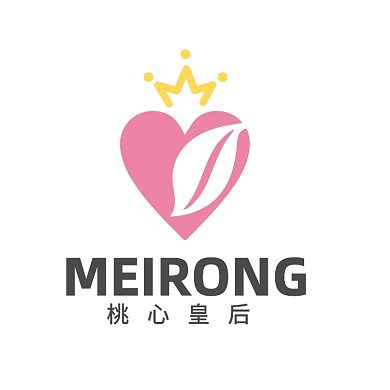 桃心皇后美容会馆叶子LOGO