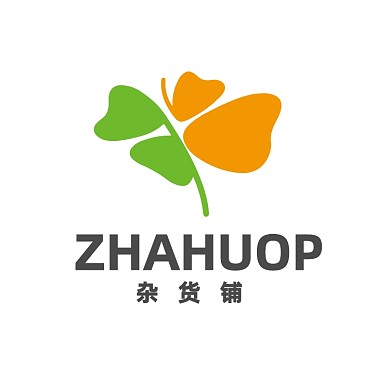 杂货铺四叶草幸运蝴蝶LOGO