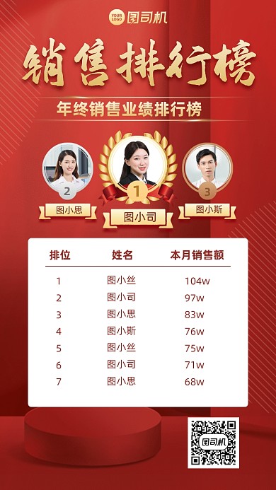 销售排行榜创意高端手机海报