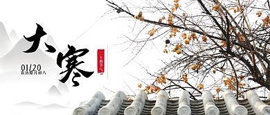 文艺大寒节气公众号首图