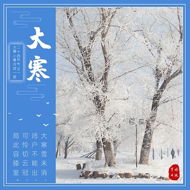 大寒节气方形配图