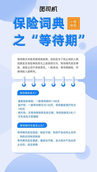保险理念科普浅蓝色简约创意手机海报