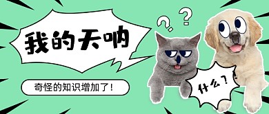 萌宠卡通表情包公众号首图