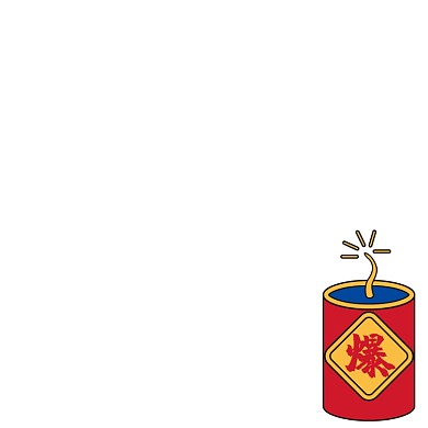 年货节爆竹卡通爆款红色中国风主图图标