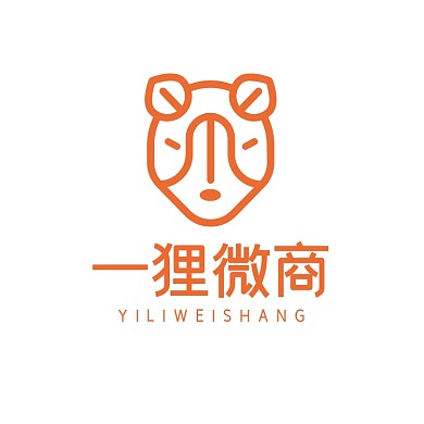 大气时尚简约狐狸图形电商微商logo