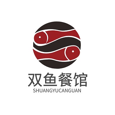 大气时尚简约鱼图形餐饮饭店logo