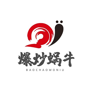 爆炒蜗牛餐饮中餐LOGO