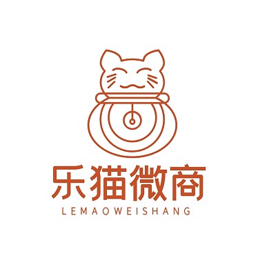 大气时尚简约猫卡通电商微商logo