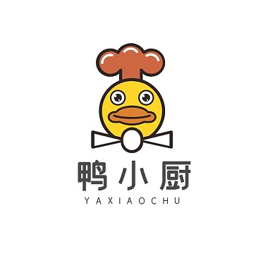 大气时尚鸭子卡通餐饮企业logo