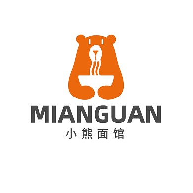 小熊可爱面馆创意餐饮LOGO