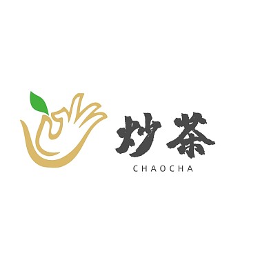 炒茶茶叶茶楼茶馆创意LOGO
