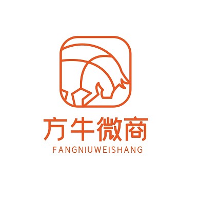 大气时尚简约牛图形电商微商logo