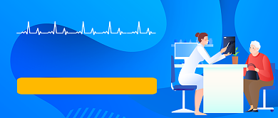 医疗体检关爱老年人手绘公众号首图背景