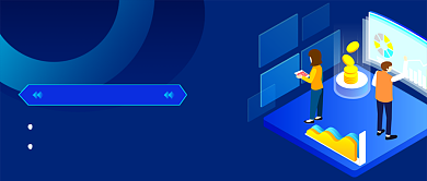 蓝色卡通金融理财培训课公众号首图背景