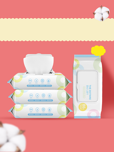孕婴加厚纯棉洗脸巾湿巾抽纸巾主图背景