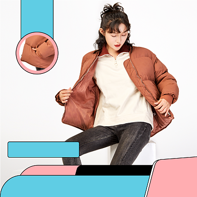 电商时尚女装羽绒服双11活动主图背景