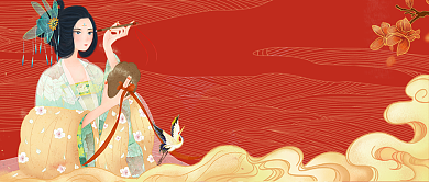 国潮国货崛起新媒体首图背景