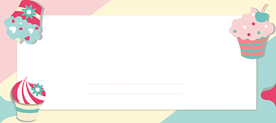 卡通可爱创意烘培坊蛋糕店代金券优惠券背景