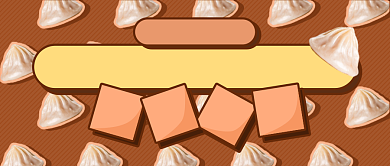 小笼包探店简约美食新媒体首图背景